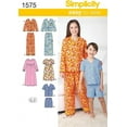 Simplicity 1575 Easy to Sew Girl's and Boy's Pajama Sewing Patterns