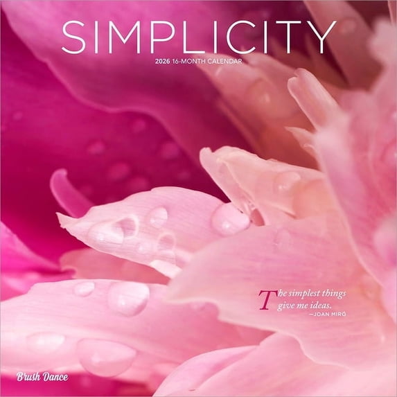 Simplicity 2026 12 X 24 Inch (Hanging) Monthly Square Wall Calendar Plastic-Free, (Paperback)