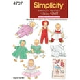 Simplicity 4707 Vintage Baby Doll Clothing Sewing Patterns for Girls by
