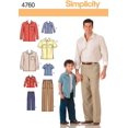 Simplicity 4760 Shirt and Pants Sewing Pattern for Men and Boys A (SM