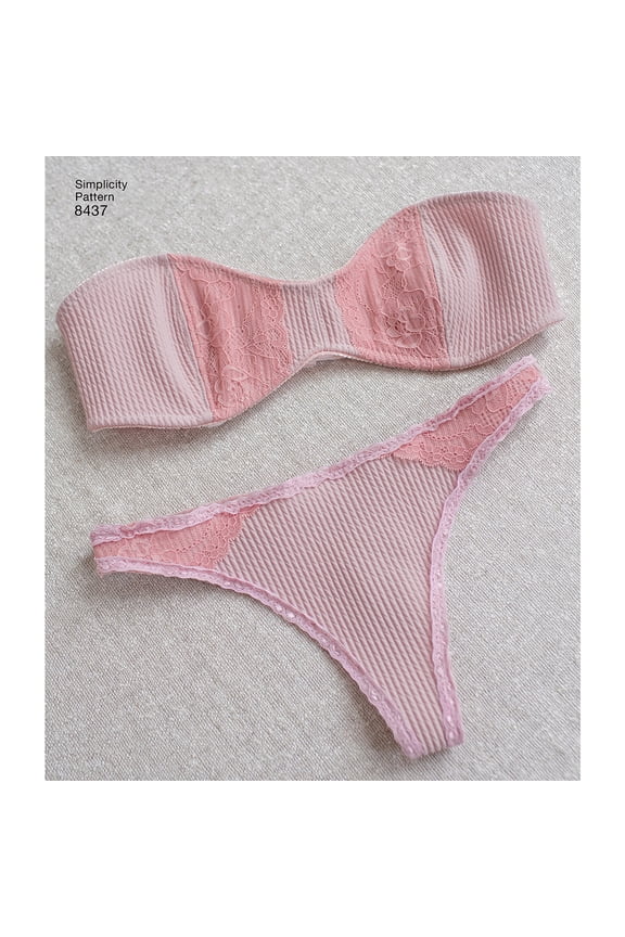 All Sizes Madalyne Strapless Bra & Panties Pattern, 1 Each