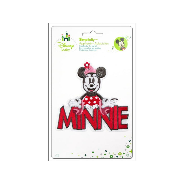  Simplicity Disney Minnie Mouse Iron On Applique Patch for  Clothes, Backpacks, and Accessories, 2.75 W x 3 L, Multicolor