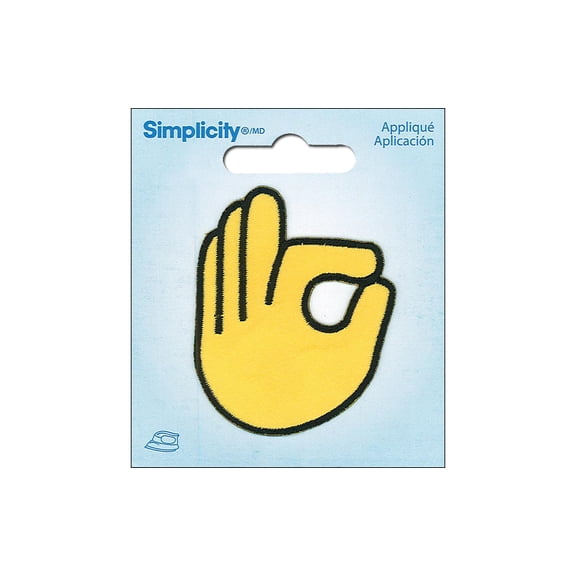 Simplicity Applique Iron On OK Emoji