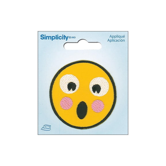 Simplicity Applique Iron On Shocked Emoji