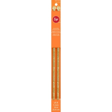 Simplicity Boye 10.25 in Acrylic Glitter Knitting Needles, Size 8, Gold