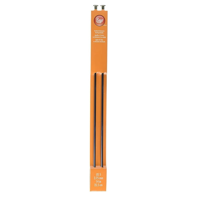 Simplicity Boye 14 in Anodized Aluminum Knitting Needles, Size 5 Black