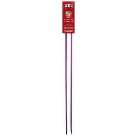 Simplicity Boye 14 in Anodized Aluminum Single Point Knitting Needle, Size 6