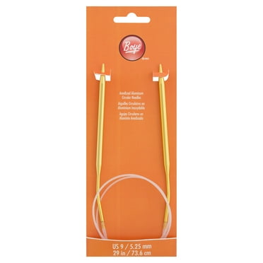 Simplicity Boye 29 in Anodized Aluminum Knitting Circular Needles, Size 9 Gold