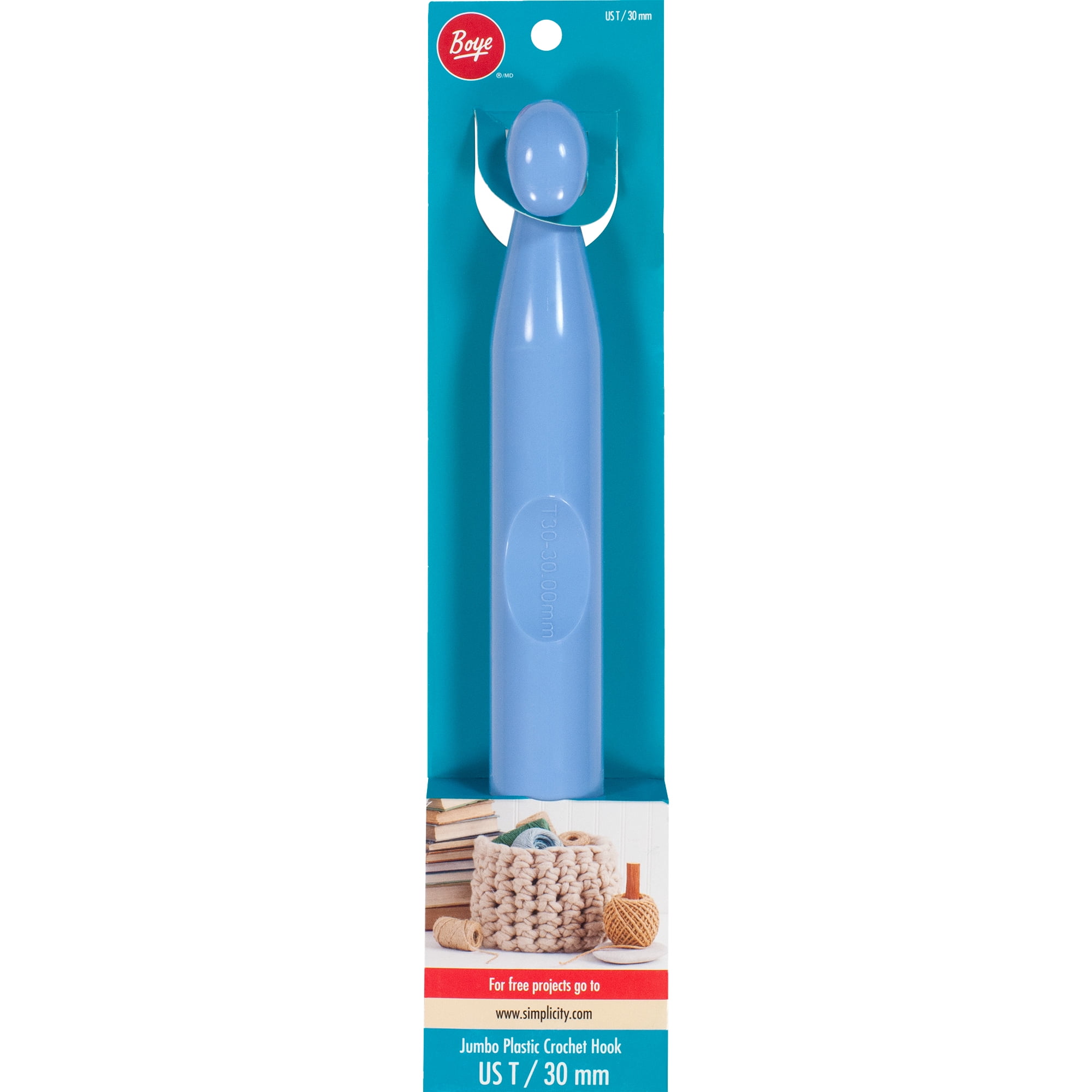 Simplicity Boye Jumbo Plastic Crochet Hook, Size T