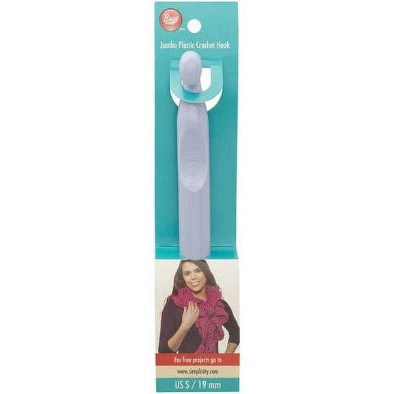 Simplicity Boye Jumbo Plastic Crochet Hook, US Size S