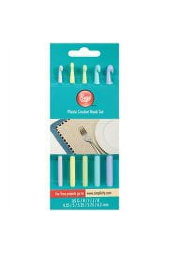 Simplicity Boye Plastic Crochet Hook Set, Multi Color, Hook Size G-K