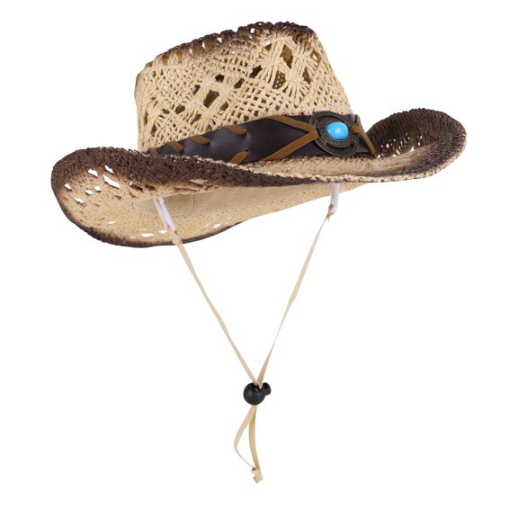 Simplicity Boys Girls Straw Hat Beaded Band Western Cowboy Hat Children, KST-012