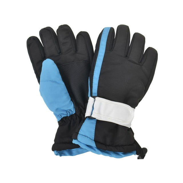 Simplicity Boys Kids Waterproof Thinsulate Colorblocked Snow Ski Gloves, M