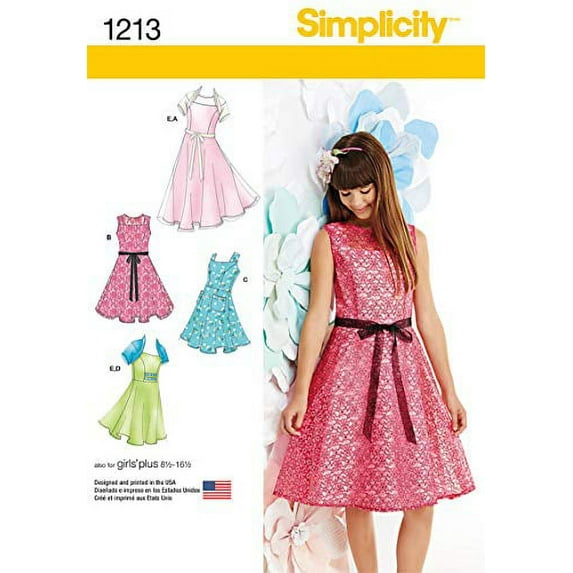 Simplicity Childs' Size 8-16 Dresses Pattern, 1 Each