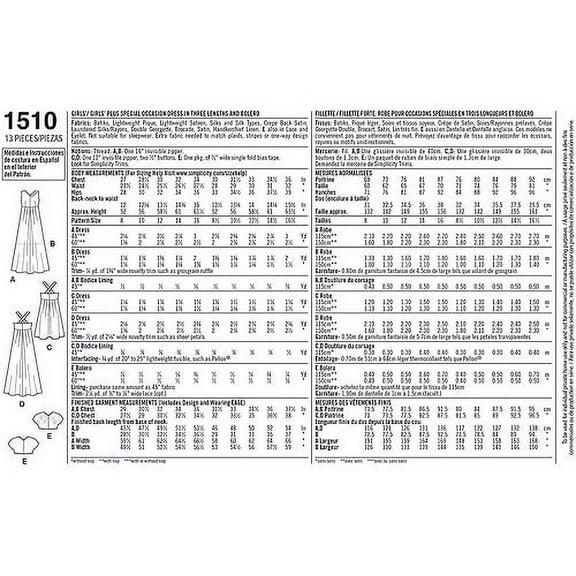 Simplicity Childs' Size 8.5-16.5 Dresses Pattern, 1 Each
