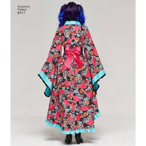 Simplicity Crafts Size 16-24 Kimono Costume Pattern, 1 Each