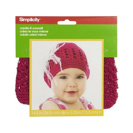 Simplicity Create-It-Yourself Hot Pink Baby Crochet Cap, 1 Each