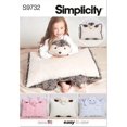 Simplicity Cuddly Plush Animal Cases Sewing Pattern Kit, Code S9732