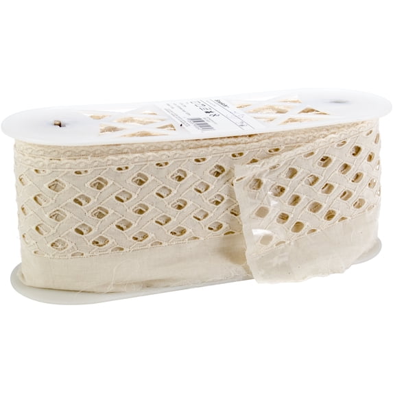 Simplicity Diamond Eyelet Trim 4"X14yd-