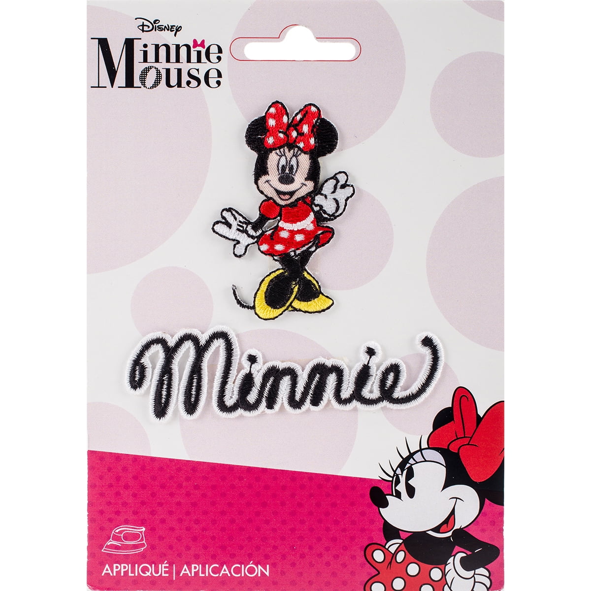 Disney Mickey Mouse Iron-On Applique Minnie Mouse Body with Script