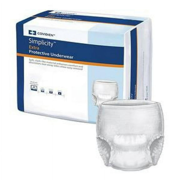 Simplicity Extra Protective Underwear, Unisex, Moderate Absorbency, Large, 100 Count