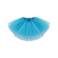 thumbnail image 1 of Simplicity Girl Classic Elastic Pettiskirt Layer Tulle Tutu Skirt,Peacock Blue, 1 of 3