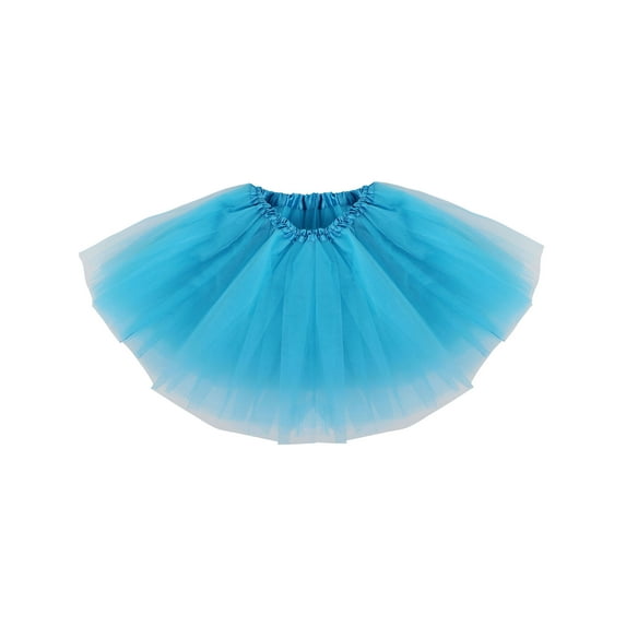 Simplicity Girl Classic Elastic Pettiskirt Layer Tulle Tutu Skirt,Peacock Blue