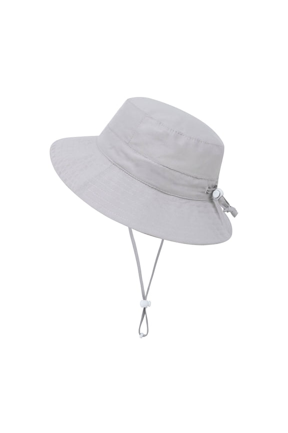 Grey Baby Cute Boy Sun Sun Protection Beach Bucket Hat, Grey / 0-12 Months