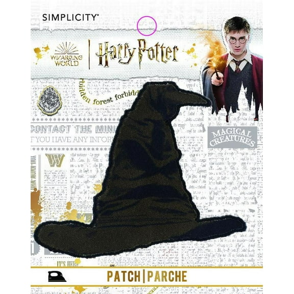 Simplicity Harry Potter Hat Iron-on Applique Embroidered Patch, Multi-color, 1 Each
