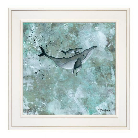 TrendyDecor4U Simplicity Humpback By Britt Hallowell Framed Print BHAR458-226G