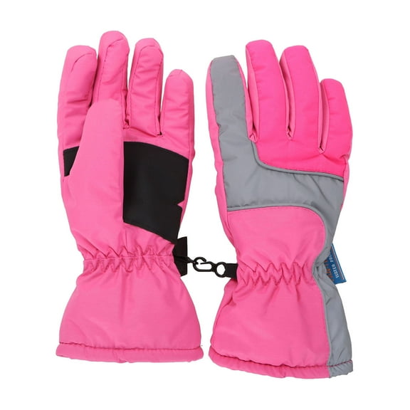 Simplicity Kids Teenagers 3M Thinsulate Lined Waterproof Ski Gloves,L,Pink2