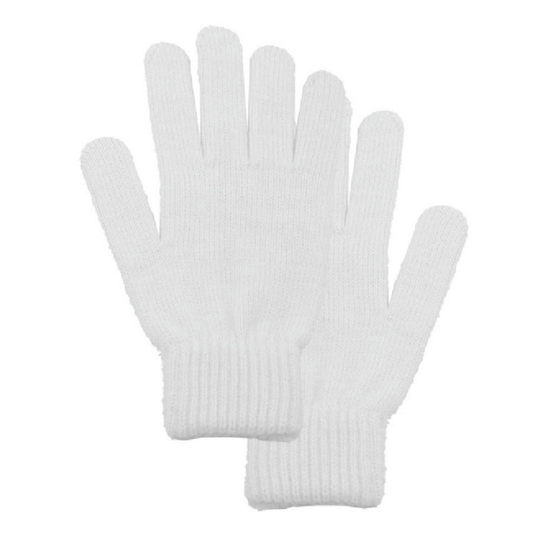White knit gloves online