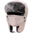 thumbnail image 1 of Simplicity Men Women's Weatherproof Faux Fur Lined Trapper Hat w/ Earflaps Khaki, 1 of 4