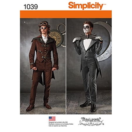 Simplicity Mens' Size 38-44 Cosplay Costume Pattern, 1 Each