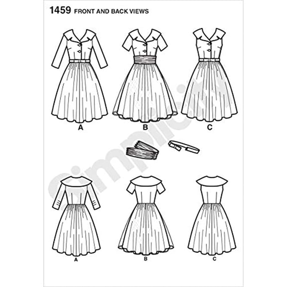 Simplicity Misses' 8-16 Dress Pattern, 1 Each