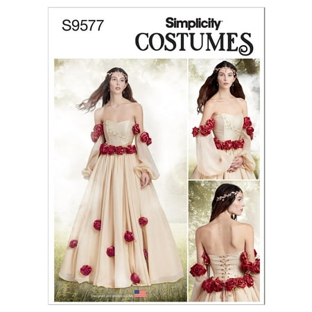 Simplicity Misses' Fantasy Costume Sewing Pattern Kit, Code S9577, Sizes 14-16-18-20-22, Multicolor