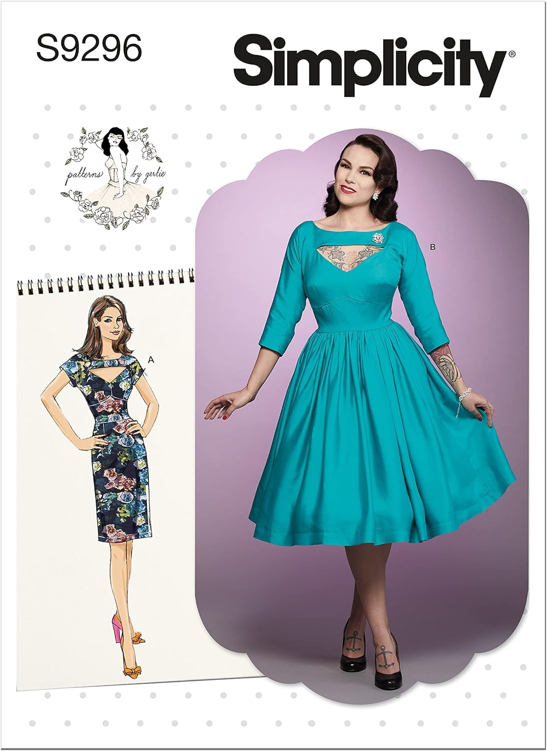 Simplicity Misses' Fitted Dress Packet, Code 9296 Sewing Pattern, Sizes ...