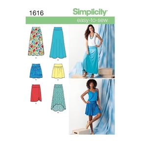 Simplicity Misses' Knit or Woven Skirts Sewing Pattern and Template