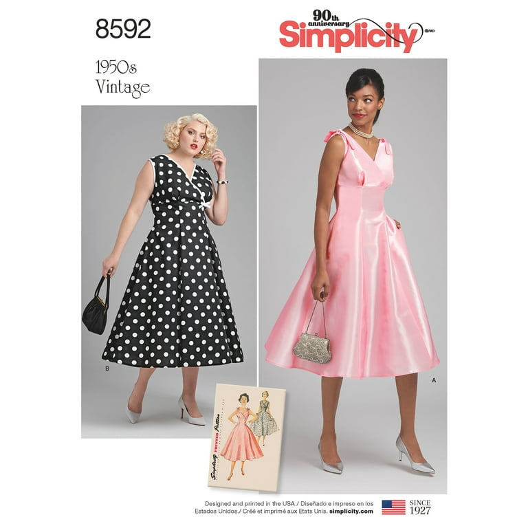Plus size vintage dress patterns clearance