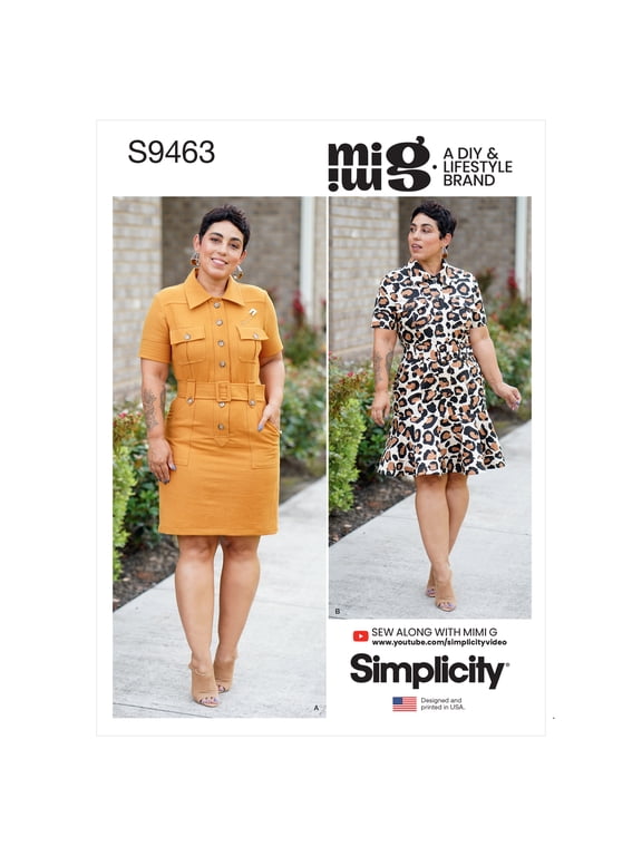 Misses' Shirt Dress with Belt Sewing Pattern S9463 by Mimi G Size 6-8-10-12-14
