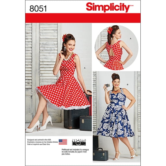 Simplicity Misses' Size 10-18 Dresses Pattern, 1 Each