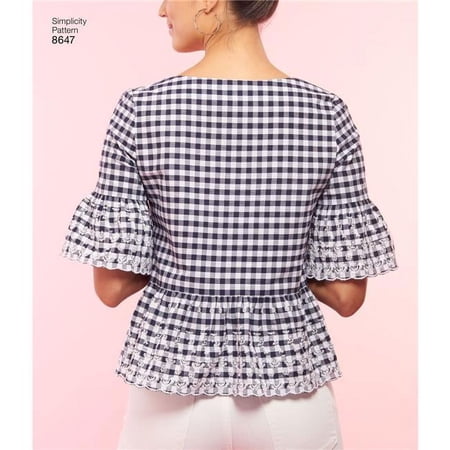 Simplicity Misses' Size 10-18 Easy-To-Sew Top with Variations Pattern, 1 Each