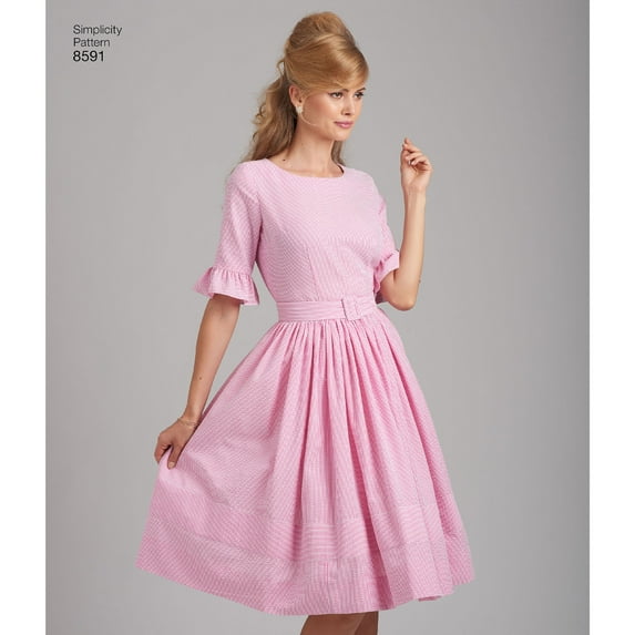 Simplicity Misses' Size 12-20 Vintage Dress Pattern, 1 Each