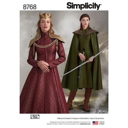 Simplicity Misses' Size 14-22 Andrea Schewe Costume Pattern, 1 Each