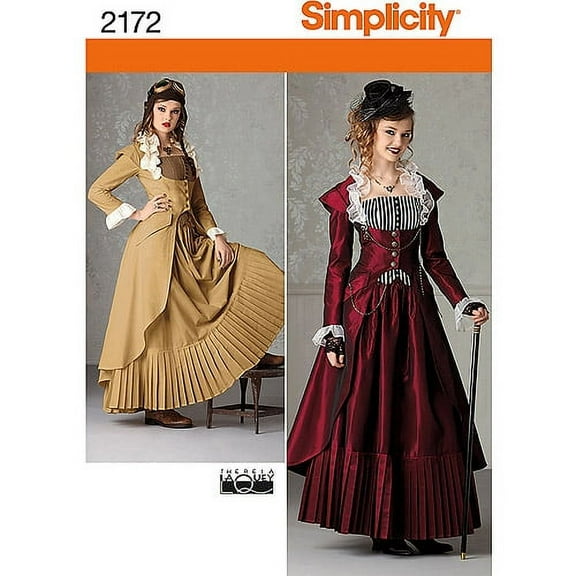 Simplicity Misses' Size 14-22 Victorian Era Steampunk Costumes Pattern, 1 Each