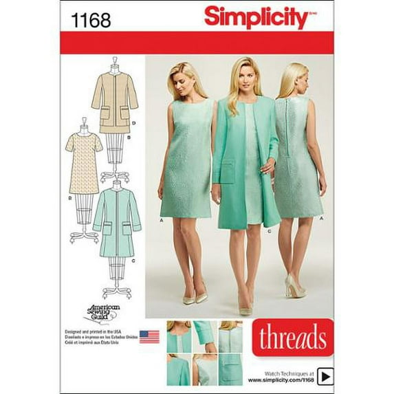 Simplicity Misses' Size 16-24 Dresses Pattern, 1 Each