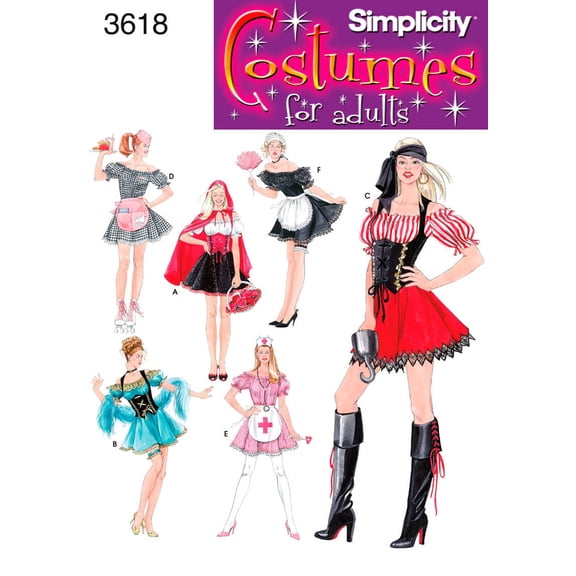 Simplicity Misses' Size 6-12 Costumes Pattern, 1 Each