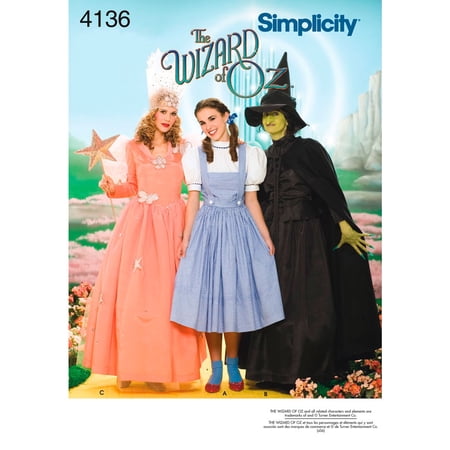 Simplicity Misses' Size 6-12 Wizard of Oz Costumes Pattern, 1 Each