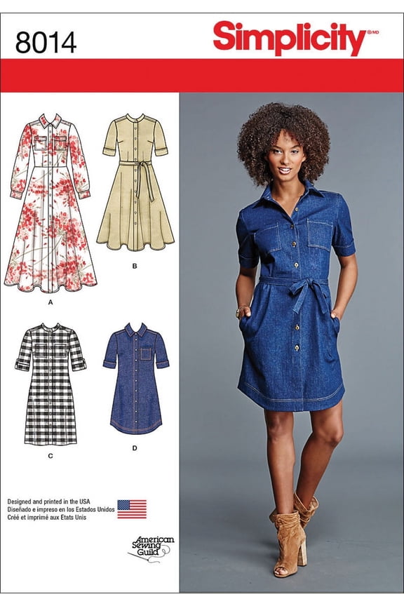 Misses' Size 6-14 Shirt & Dress Pattern, 1 Each