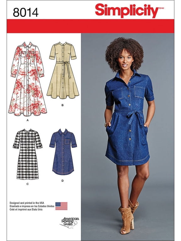 Misses' Size 6-14 Shirt & Dress Pattern, 1 Each
